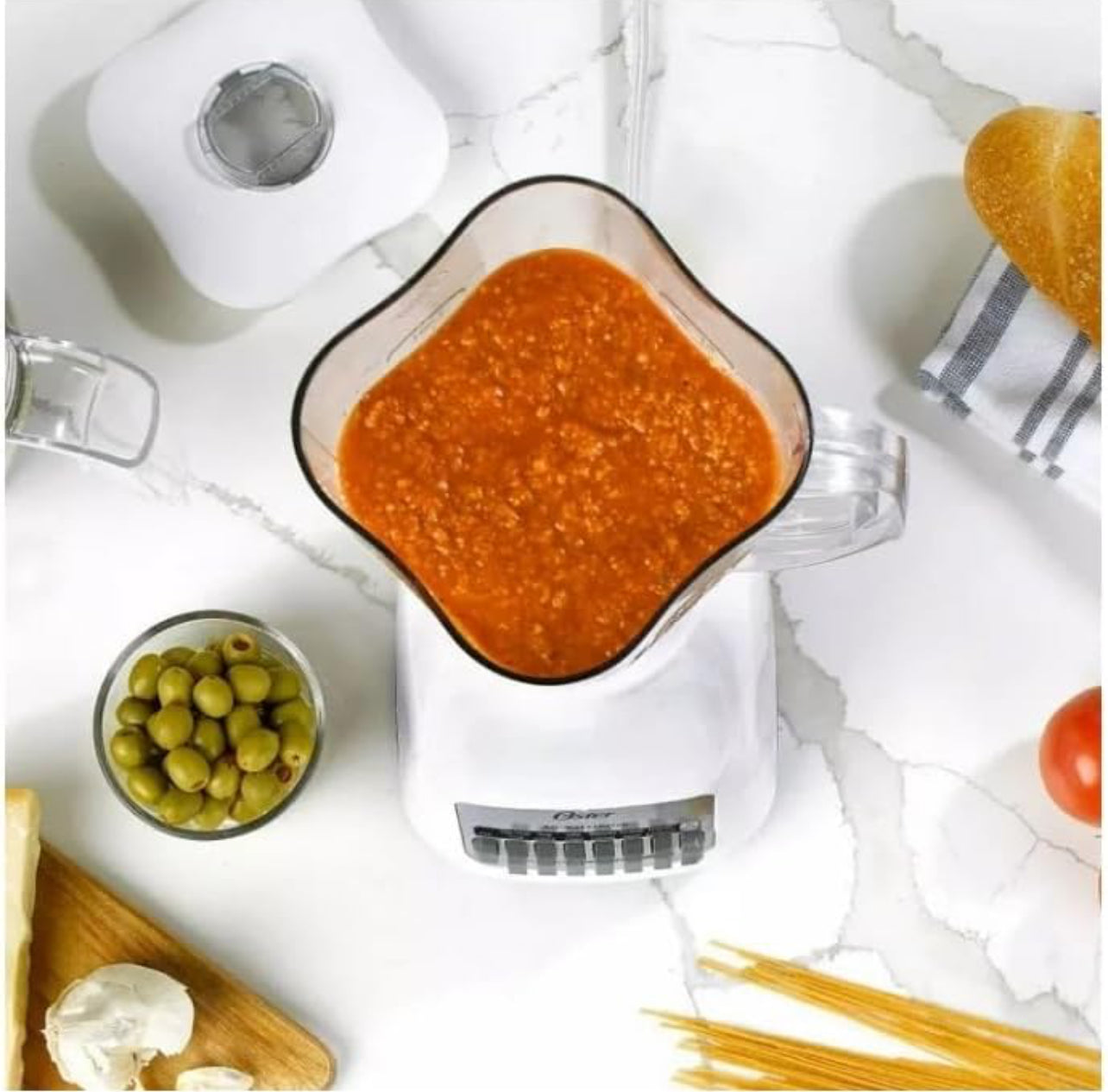 Oster Sistema de cocina clásico 2 en 1 licuadora y procesador de alimentos 700 W sin BPA