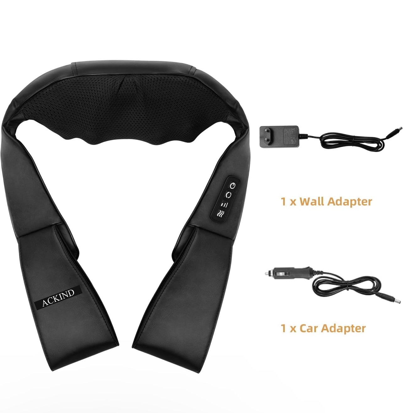 Shiatsu - Masajeador de cuello y hombros con almohada de masaje de tejido profundo