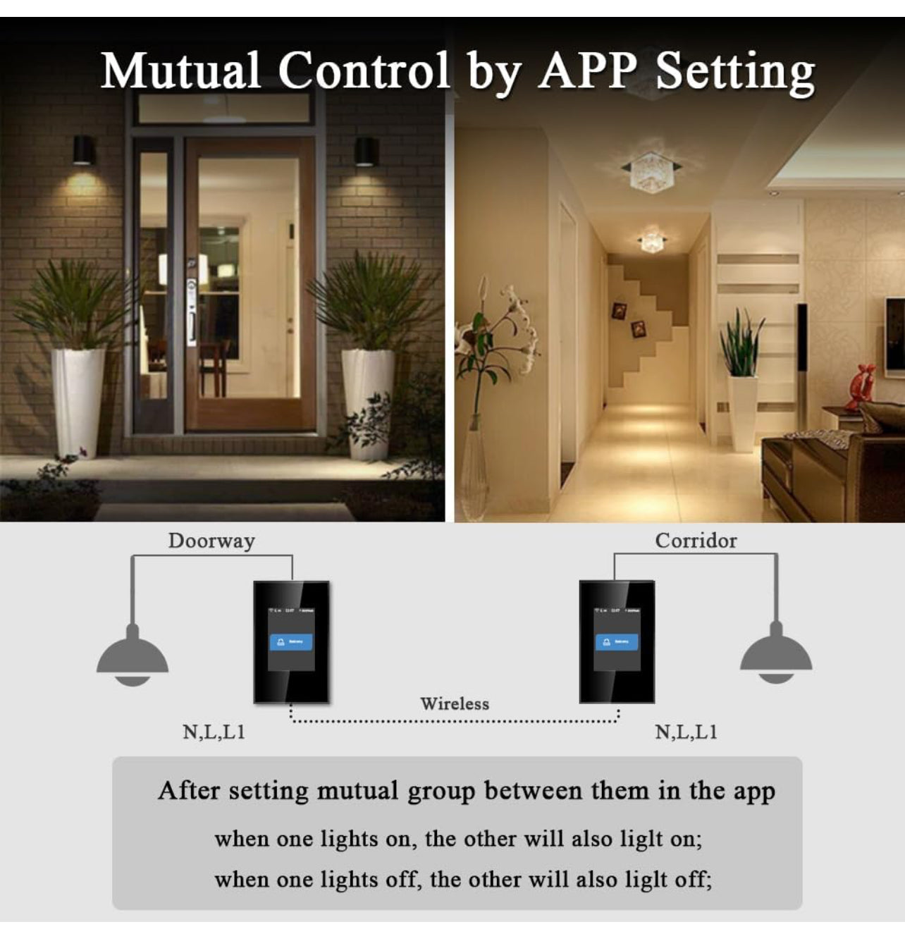 LANBON Interruptor de luz inteligente de 1/2/3 pandillas de un solo polo, inalámbrico de 3 vías, necesita cable neutro, panel táctil LCD iluminado, malla WiFi