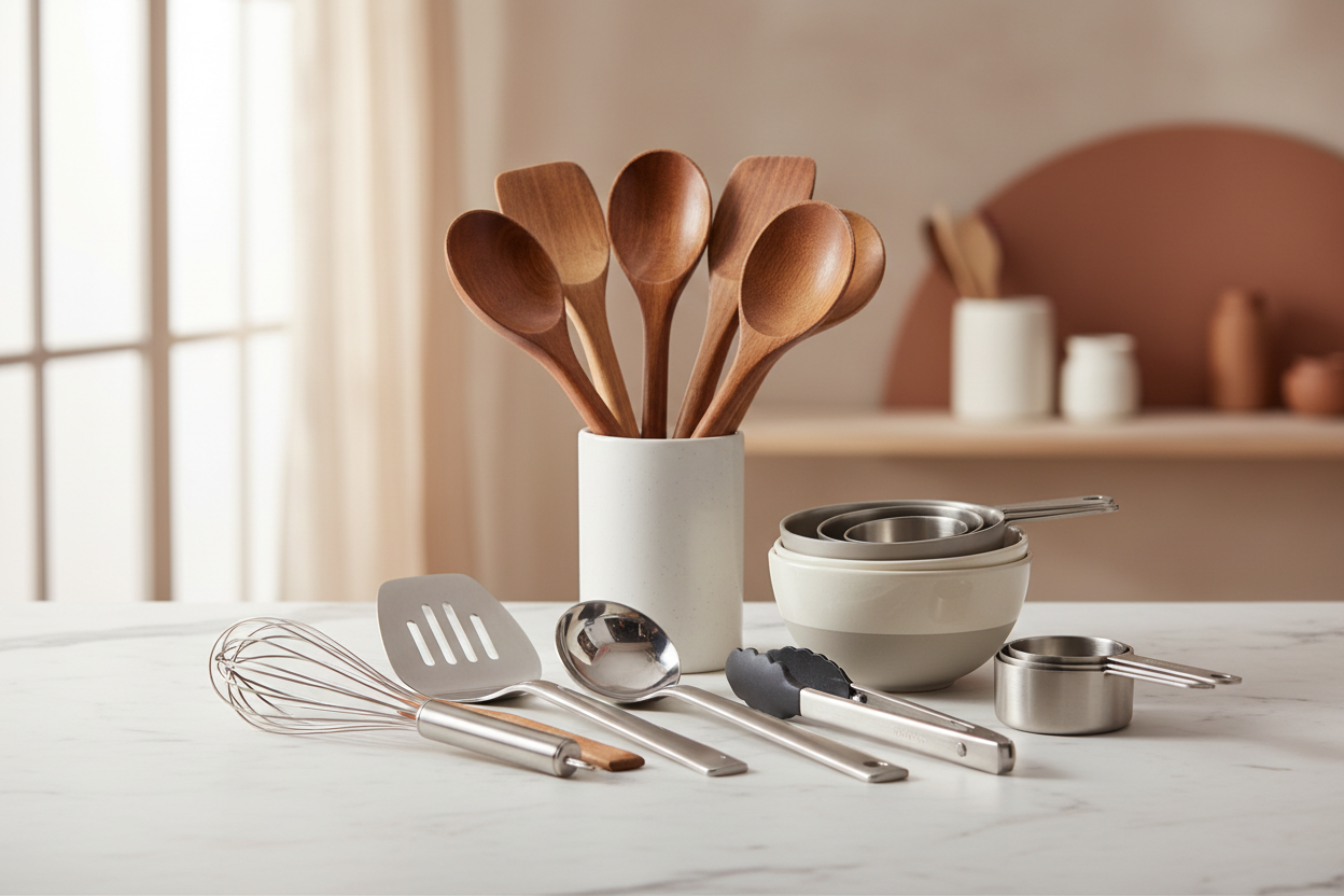 Utensilios de cocina modernos para un hogar funcional