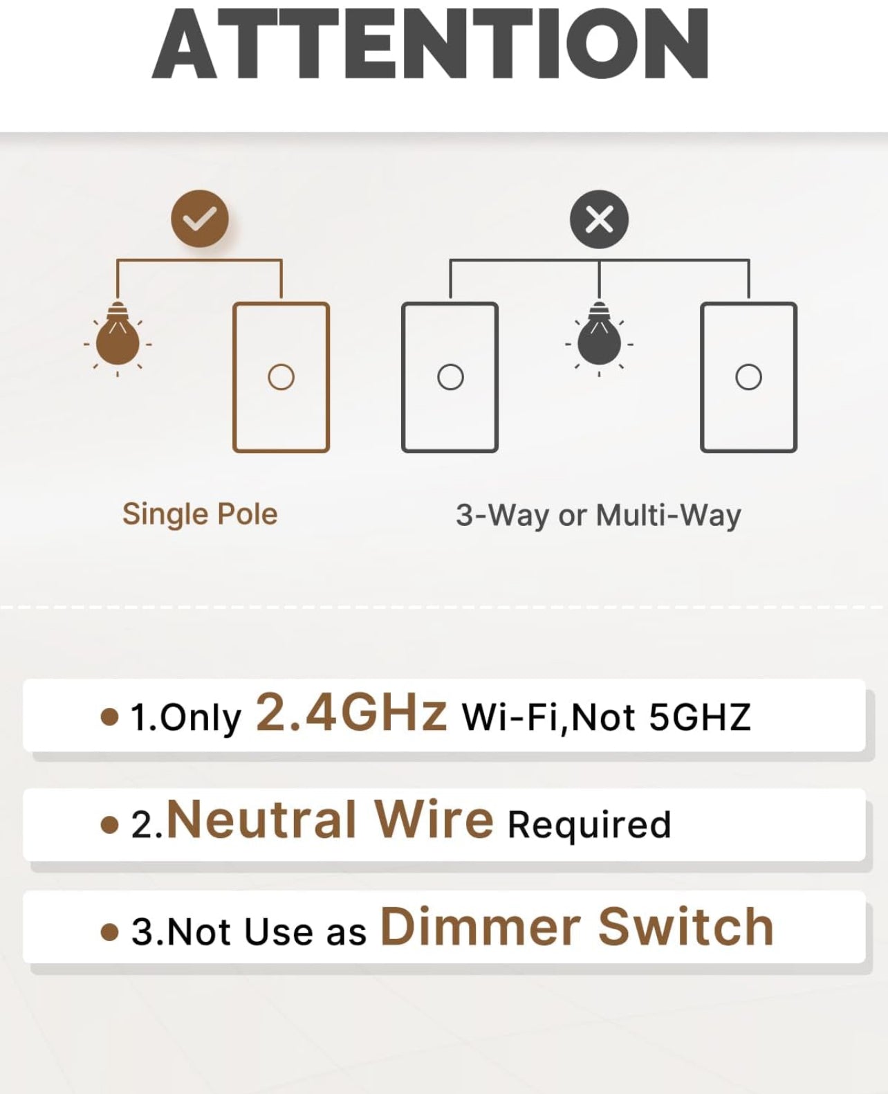 MOES Matter - Interruptor de pared táctil inteligente, interruptor de pared Wi-Fi, necesita cable neutro, un solo polo