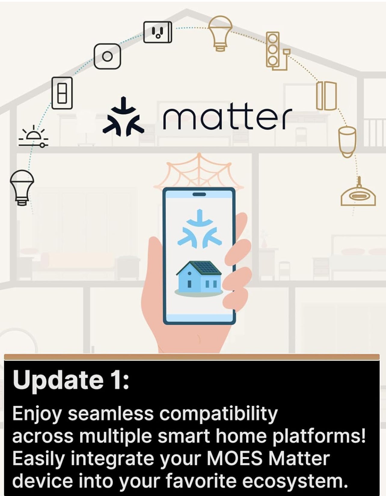 MOES Matter - Interruptor de pared táctil inteligente, interruptor de pared Wi-Fi, necesita cable neutro, un solo polo