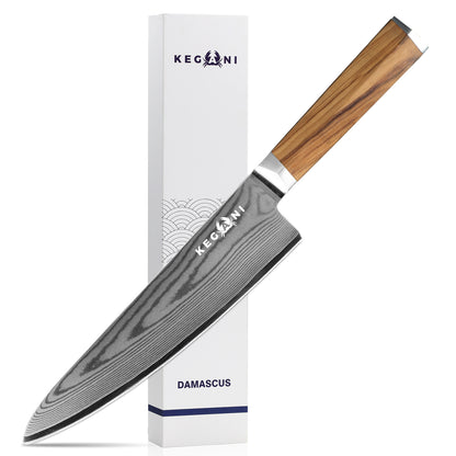 Kegani 8 Inch Kiritsuke Knife, Japanese Chef Knife 67 Layers VG