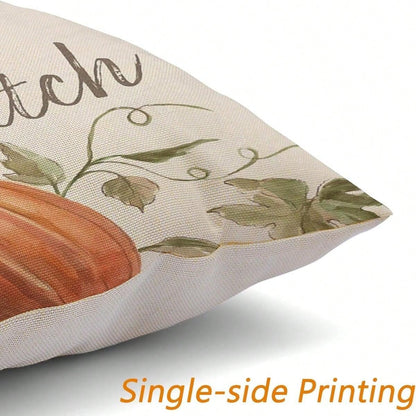 Fall Pillow Covers Set Of 4 Pumpkin Pick, Throw Pillow Covers Thanksgiving Watercolour Outdoor Farmhouse Pillow Case For Home Sofa Couch Supplies