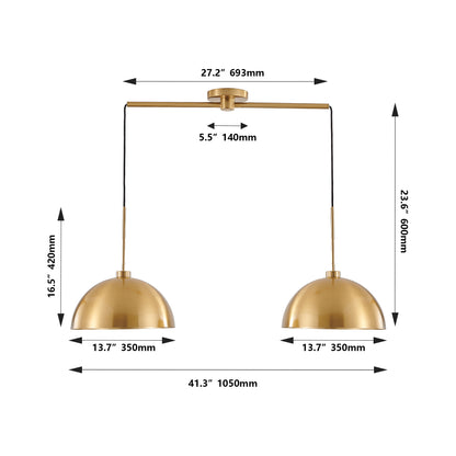 Lámpara Colgante Industrial Cobre Ajustable 41"