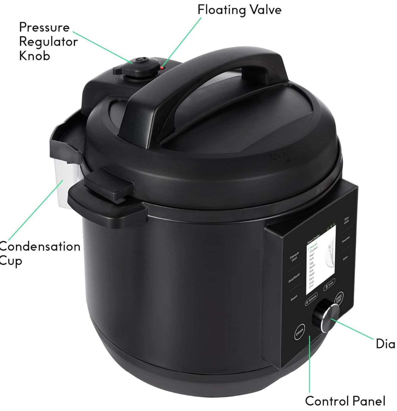 CHEF iQ Olla a presión inteligente con WiFi y escala incorporada, multicocina 10 en 1 fácil de usar con más de 500 recetas guiadas
