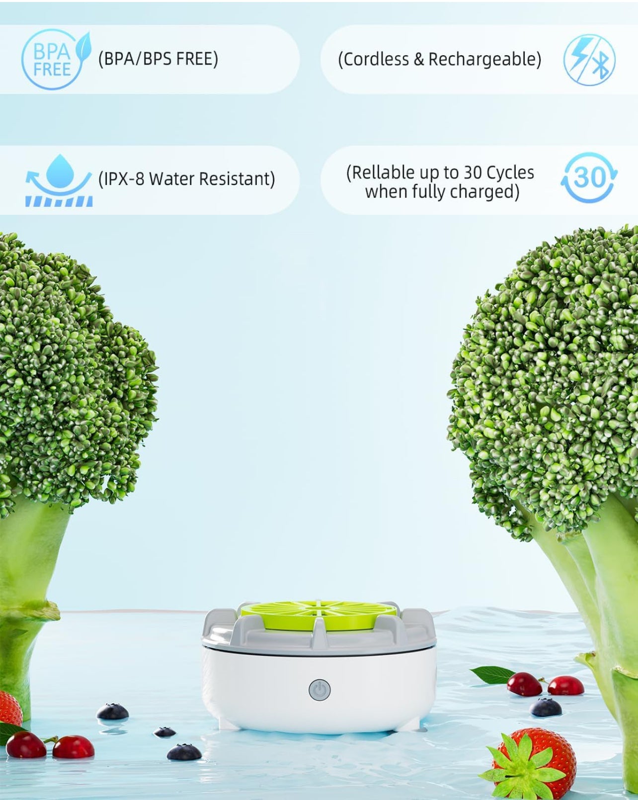 Lavadora de frutas y verduras, purificador de productos y limpiador de frutas