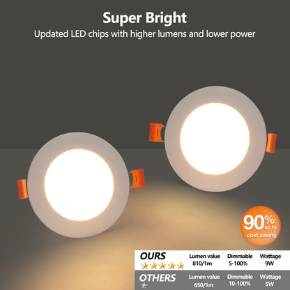 12-Pack 4 Inch Ultra-Thin LED Recessed Ceiling Light