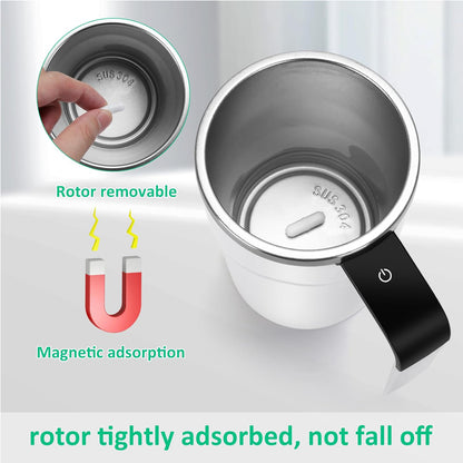 12oz Self Stirring Mug, Auto Magnetic Coffee Mug With LED Display Temperature,