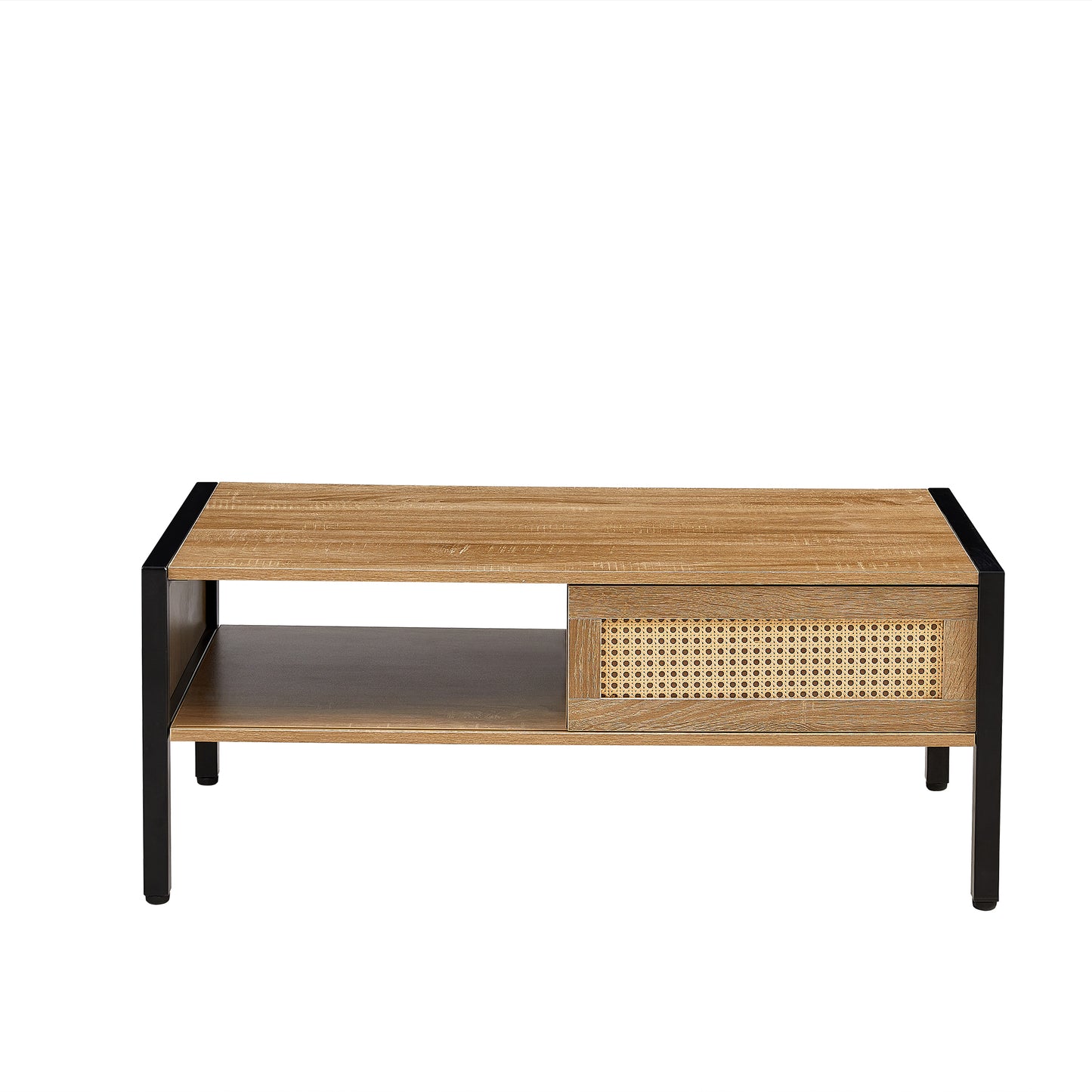 Rattan Coffee Table Metal Legs