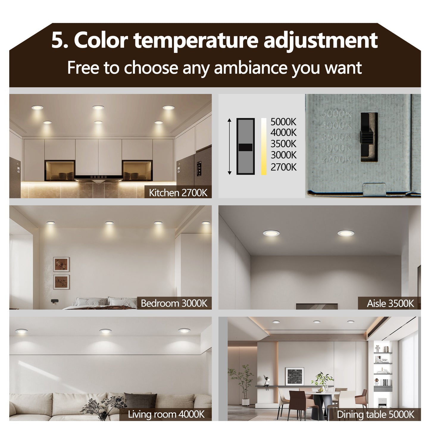 12-Pack 4 Inch Ultra-Thin LED Recessed Ceiling Light