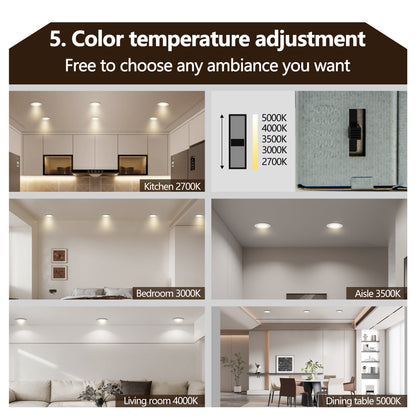 12-Pack 4 Inch Ultra-Thin LED Recessed Ceiling Light