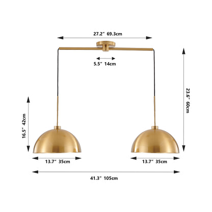 Lámpara Colgante Industrial Cobre Ajustable 41"