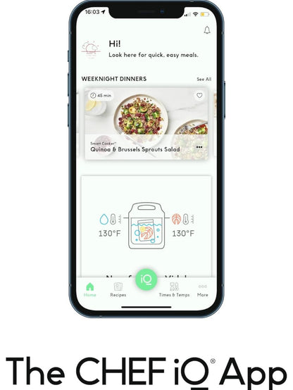 CHEF iQ Olla a presión inteligente con WiFi y escala incorporada, multicocina 10 en 1 fácil de usar con más de 500 recetas guiadas