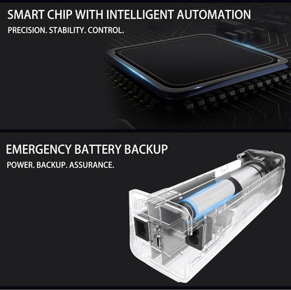 QUOYA BL01 - Cortina eléctrica inteligente sin cinturón, ajustable hasta 23.0 ft, sin cortes, velocidad ajustable, silencioso, funciona con Alexa, Google, Siri, Apple Watch, control remoto incluido