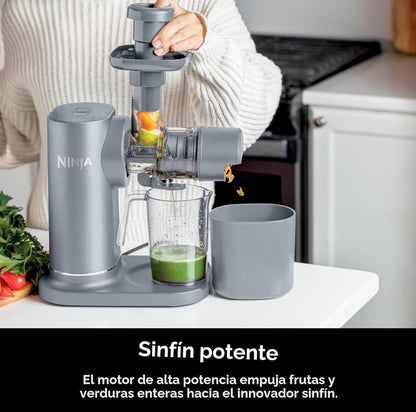 Ninja NeverClog Exprimidor de prensado en frío, poderoso exprimidor lento con control total de pulpa