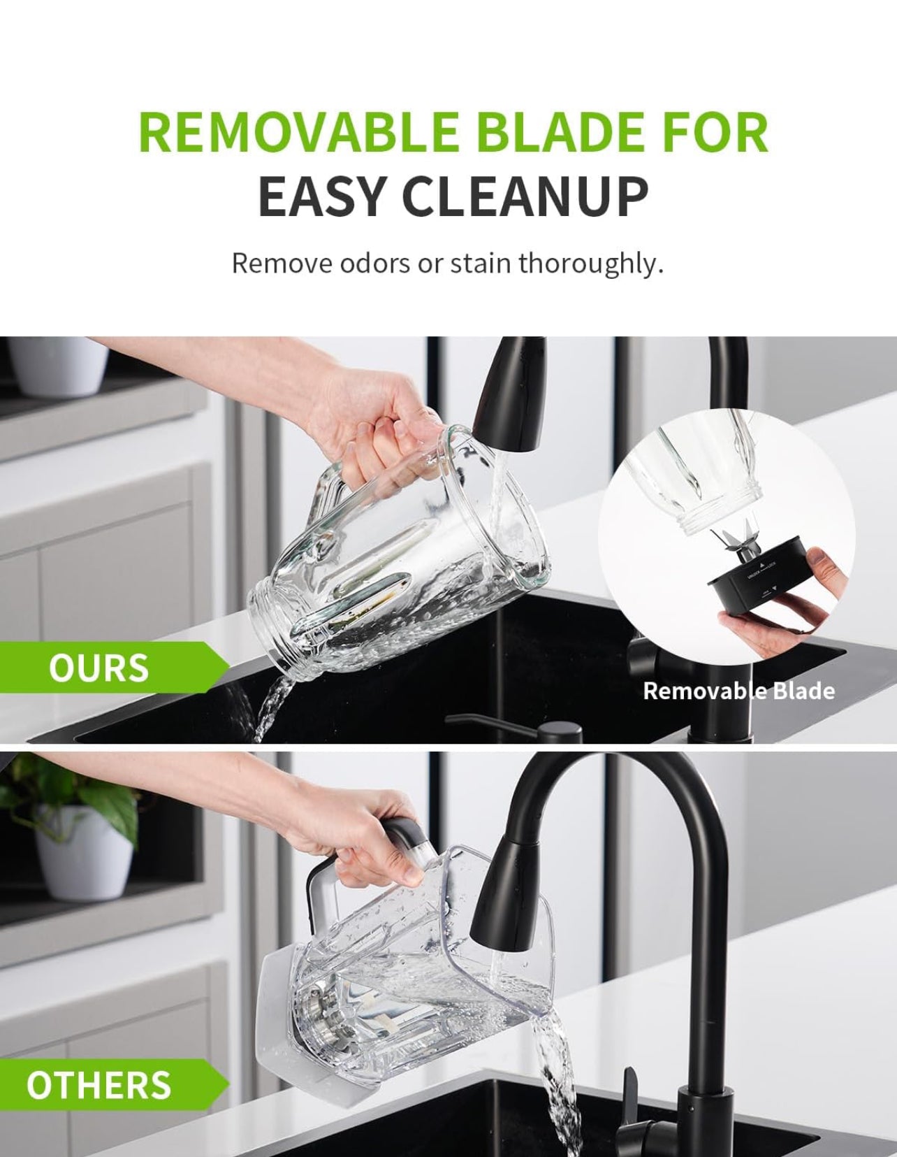 Licuadora SHARDOR de 1200 W para batidos y licuados, licuadora de mostrador de 52 oz y licuadora personal de 22 oz 