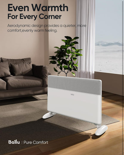 Calentador de espacio con panel de convección Ballu, calentador de ambiente completo de 1500 W para uso en interiores 