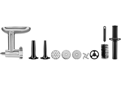 KitchenAid KSMMGA Accesorio de molinillo de alimentos, de metal, 2.5 libras, plateado 