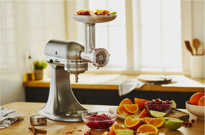 KitchenAid KSMMGA Accesorio de molinillo de alimentos, de metal, 2.5 libras, plateado 