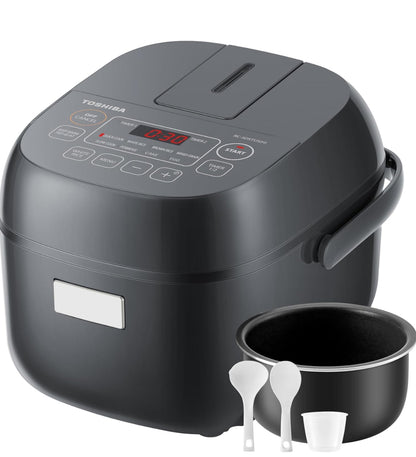 Mini olla arrocera, 3 tazas de olla arrocera sin cocer, vaporera y calentador, con lógica difusa y cocción de un solo toque, temporizador de retardo de 24 horas 