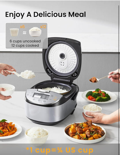 Olla arrocera japonesa grande con tecnología Fuzzy Logic, 10 tazas sin cocinar/20 cocinadas 