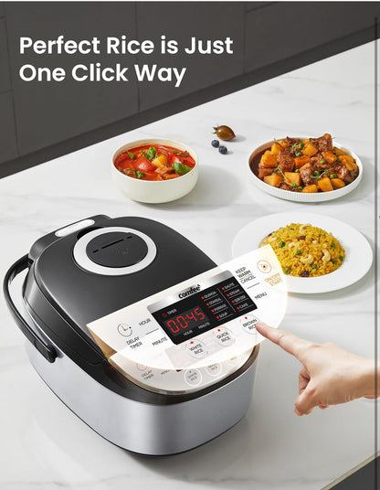Olla arrocera japonesa grande con tecnología Fuzzy Logic, 10 tazas sin cocinar/20 cocinadas 