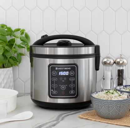 West Bend Olla multicocción de arroz y grano programable con 9 funciones preestablecidas 
