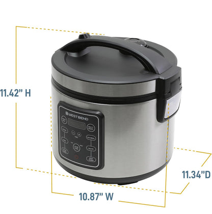 West Bend Olla multicocción de arroz y grano programable con 9 funciones preestablecidas 