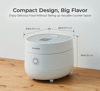 Cuckoo Olla arrocera eléctrica de 6 tazas sin cocer / 12 tazas cocidas, con tecnología de lógica difusa y temporizador 
