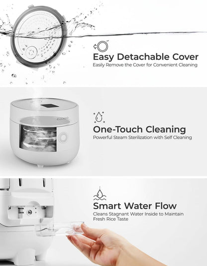 Cuckoo Olla arrocera eléctrica de 6 tazas sin cocer / 12 tazas cocidas, con tecnología de lógica difusa y temporizador 