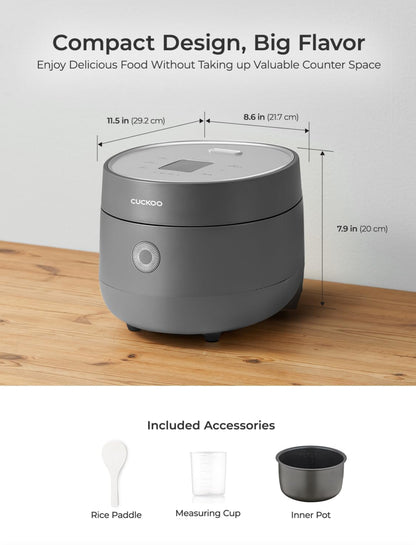 Cuckoo Olla arrocera eléctrica de 6 tazas sin cocer / 12 tazas cocidas, con tecnología de lógica difusa y temporizador 