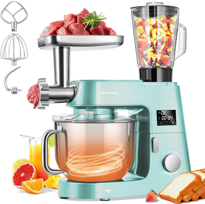 VIVOHOME Mezclador de pie multifuncional 9 en 1 con fermentación, 6 velocidades 7.5 cuartos de galón 