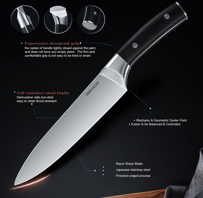 Juego de cuchillos para cocina, juego de cuchillos de cocina de 13 piezas. 
