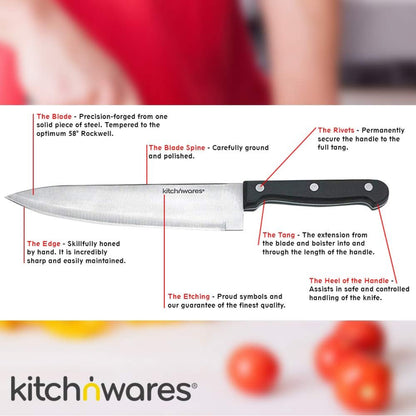 uego de cuchillos con bloque de madera, juego de 15 piezas que incluye cuchillo de chef 
