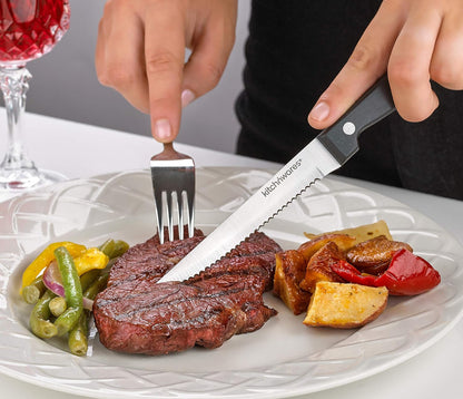uego de cuchillos con bloque de madera, juego de 15 piezas que incluye cuchillo de chef 
