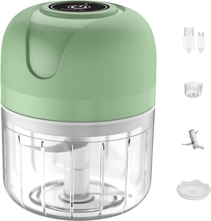 Mini picadora portátil de prensa de verduras, picadora eléctrica de ajo, 100/8.5 fl oz 