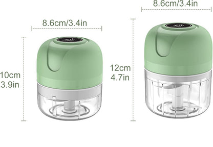 Mini picadora portátil de prensa de verduras, picadora eléctrica de ajo, 100/8.5 fl oz 