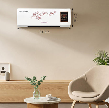 Calentador de pared, calentador eléctrico para dormitorio, calentador eléctrico de 1400 W, pantalla LED, termostato ajustable 