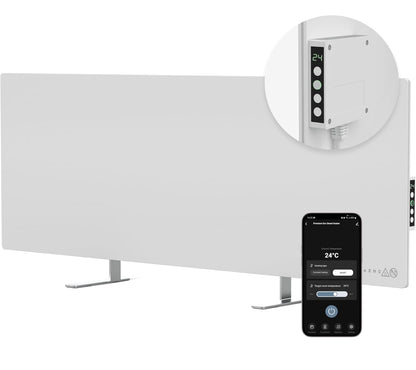 Calentador infrarrojo - Con termostato - Calentador eléctrico de panel de ahorro de energía de 700 vatios - Montaje en pared 