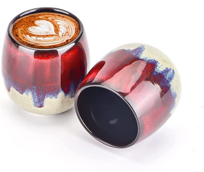 Tazas de cerámica para café expreso, tazas de té pequeñas, tazas de degustación, taza mate de cerámica (2 x 3 onzas 