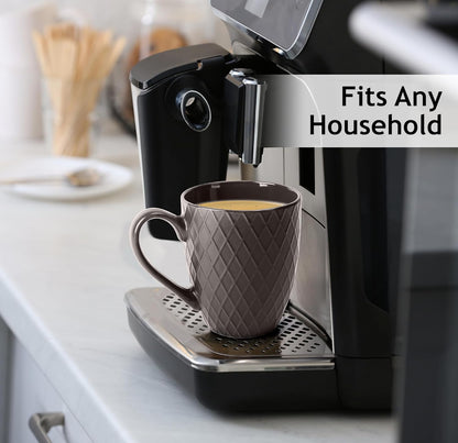 Juego de 6 tazas de café / Tazas de café - Tazas de cerámica de 6 x 14 onzas - Tazas de café grandes - Aptas para microondas y lavavajillas - Colección Palmanova 