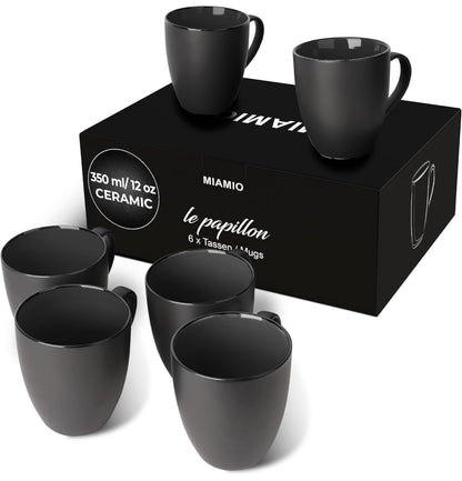 Juego de 6 tazas de café de gres de 12 onzas/juego de tazas 