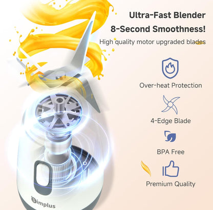 Licuadoras para cocina, licuadora portátil de viaje de 20 onzas sin BPA para batidos y batidos, bebidas proteicas