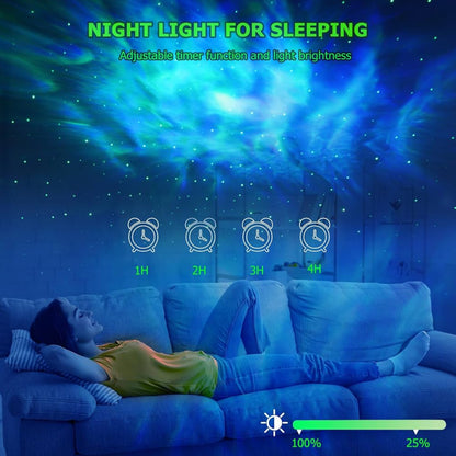 Proyector de galaxia, proyector de estrellas con temporizador y control remoto para decoración de dormitorio de adultos, día de San Valentín, fiesta, cumpleaños, luz nocturna de estrellas 