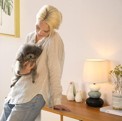 Lampwell BERO - Lámpara de mesa pequeña para sala de estar como lámpara de mesita de noche para dormitorio 