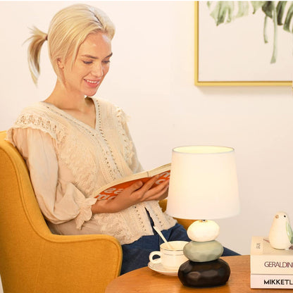 Lampwell BERO - Lámpara de mesa pequeña para sala de estar como lámpara de mesita de noche para dormitorio 
