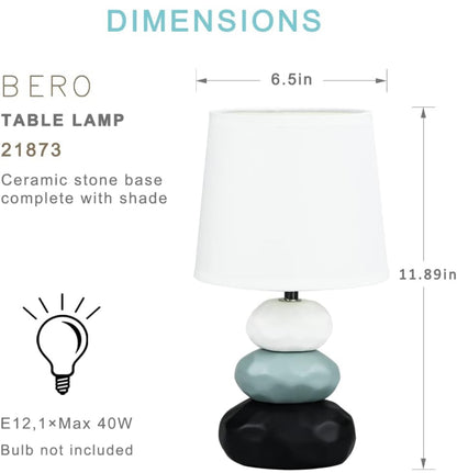 Lampwell BERO - Lámpara de mesa pequeña para sala de estar como lámpara de mesita de noche para dormitorio 