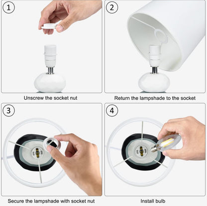 Lampwell BERO - Lámpara de mesa pequeña para sala de estar como lámpara de mesita de noche para dormitorio 
