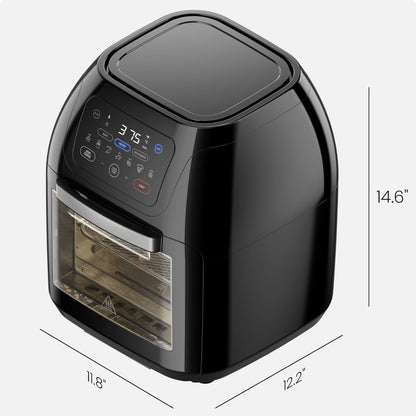 Chefman - Freidora de aire digital multifuncional - Rosticero, deshidratador, horno de convección 